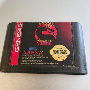 Mortal Kombat Sega Genesis Cartridge Retro Video Game Classic 90s Arena